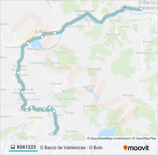 Mapa de XG61223 de autobús