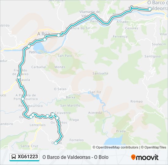 XG61223 bus Mapa de línia