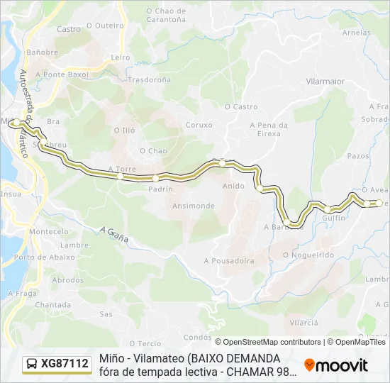 XG87112 Bus Line Map