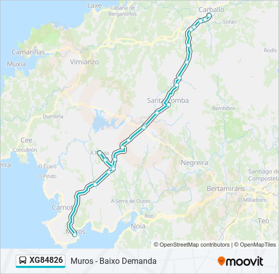 XG84826 bus Mapa de línia