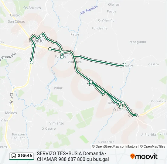XG646 Bus Line Map