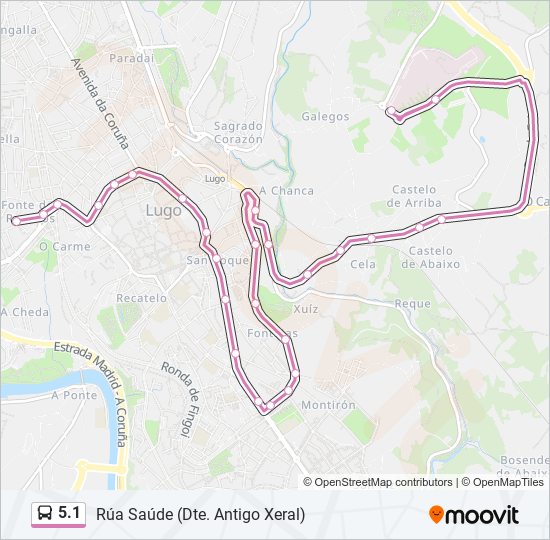 Mapa de 5.1 de autobús