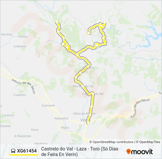 XG61454 Bus Line Map