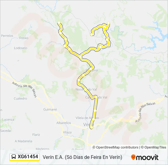 XG61454 Bus Line Map