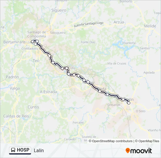 HOSP Bus Line Map