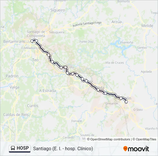 HOSP Bus Line Map