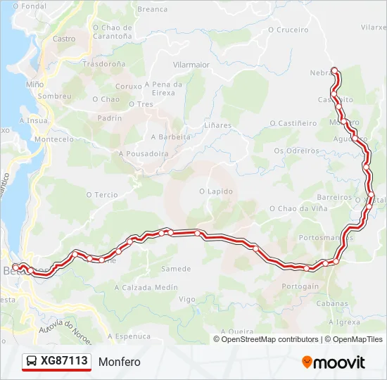XG87113 Bus Line Map