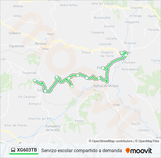 Mapa de XG603TB de autobús