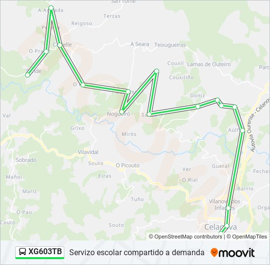 Mapa de XG603TB de autobús