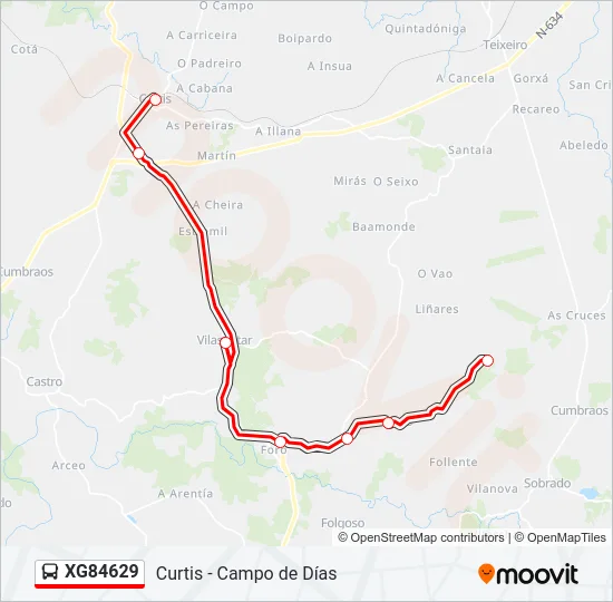 XG84629 Bus Line Map