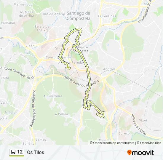 12 Bus Line Map