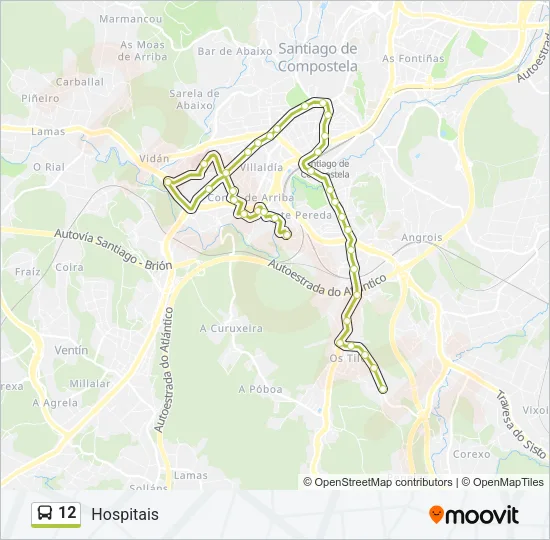 12 Bus Line Map