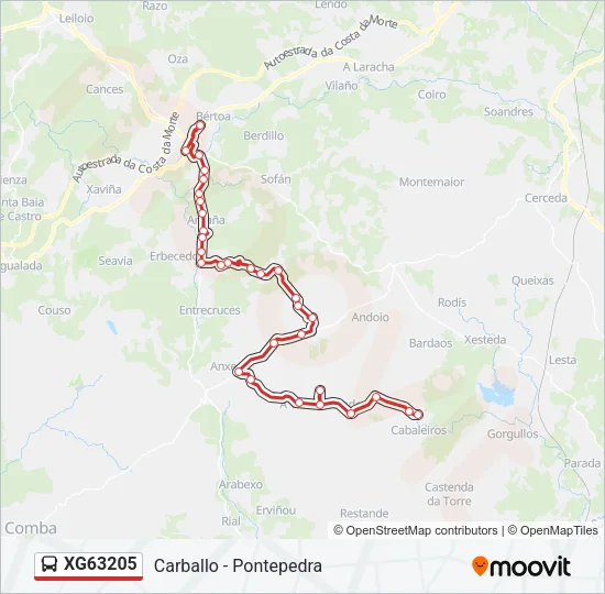 XG63205 Bus Line Map
