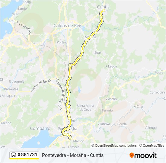 XG81731 bus Line Map