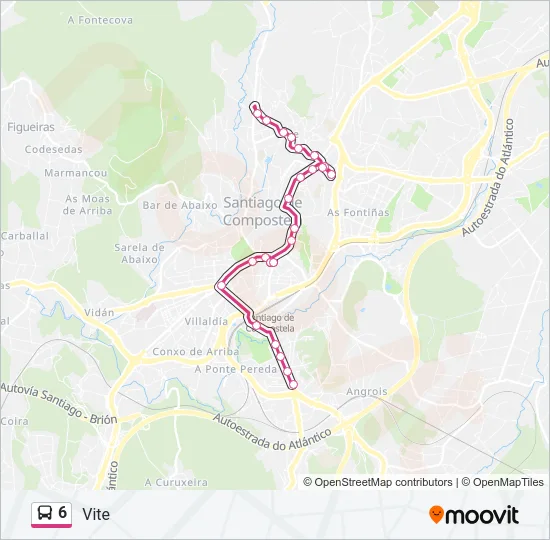 6 Bus Line Map