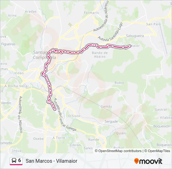 6 Bus Line Map