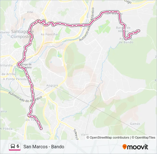 6 Bus Line Map