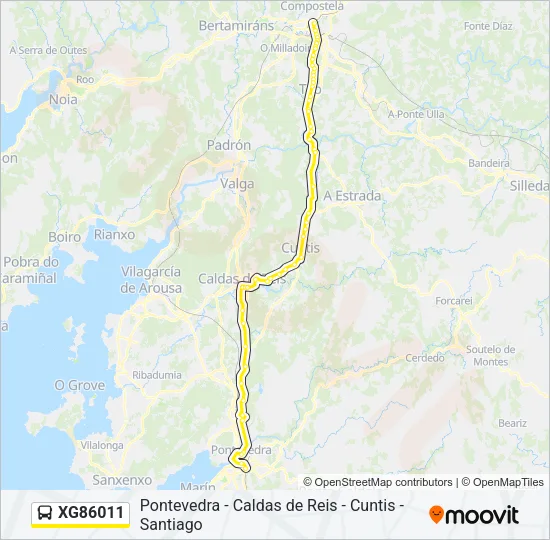 XG86011 Bus Line Map