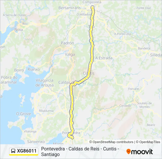 XG86011 Bus Line Map