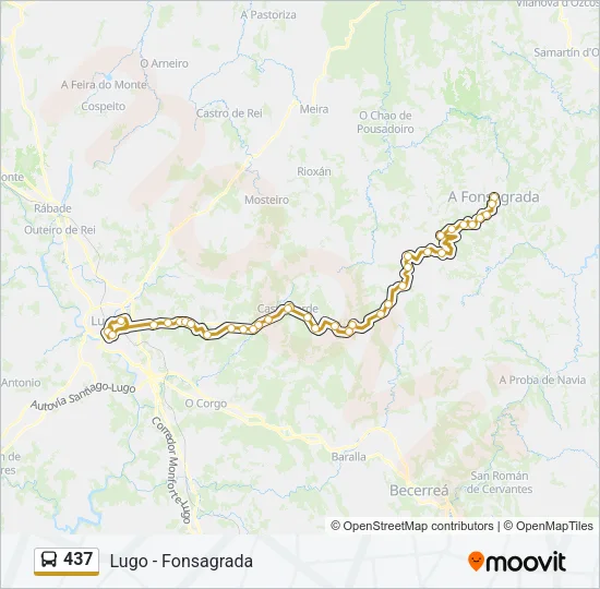 437 Bus Line Map