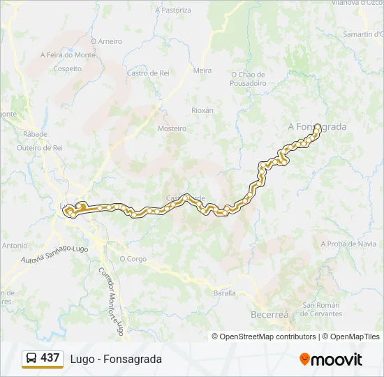 437 Bus Line Map