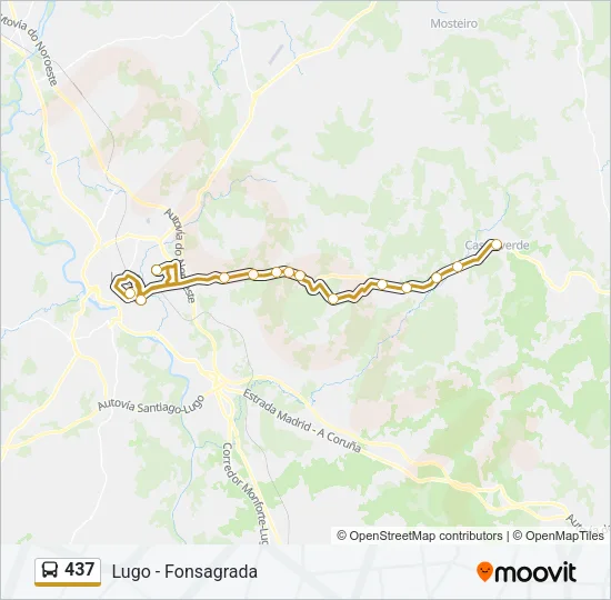 437 Bus Line Map