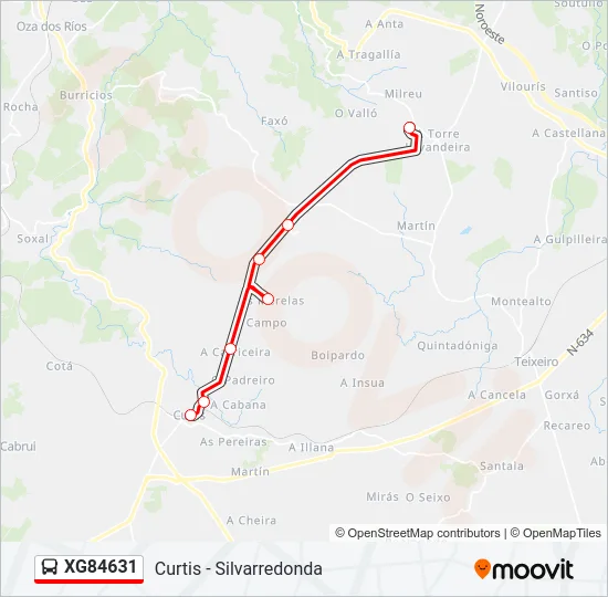 XG84631 Bus Line Map