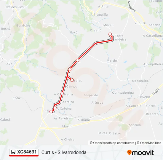 XG84631 Bus Line Map