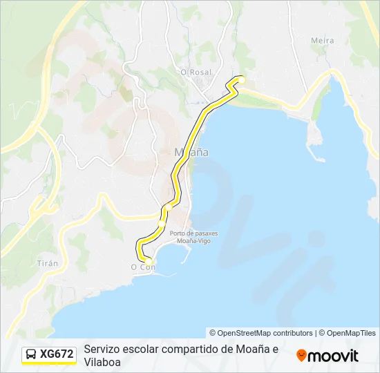 XG672 Bus Line Map