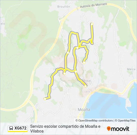 XG672 Bus Line Map