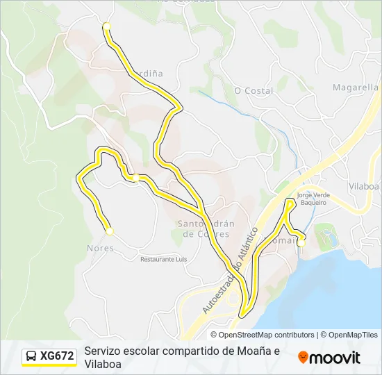 XG672 Bus Line Map