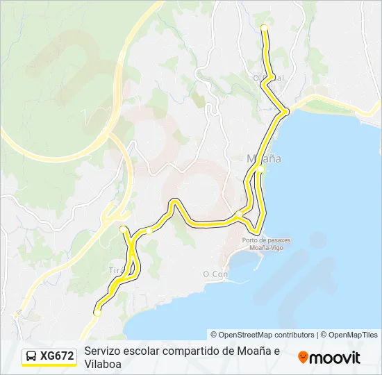 XG672 Bus Line Map