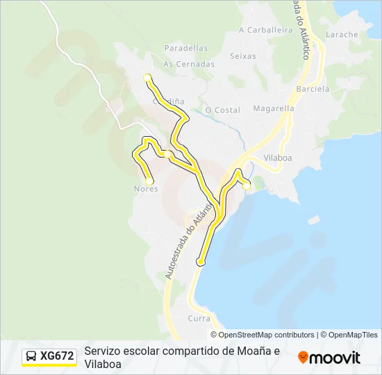 XG672 Bus Line Map