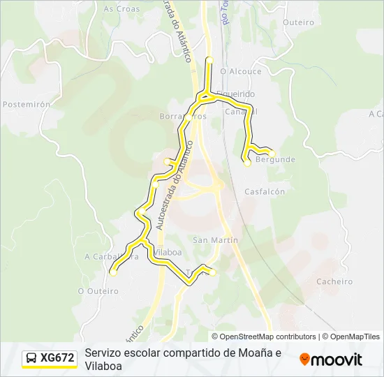 XG672 Bus Line Map