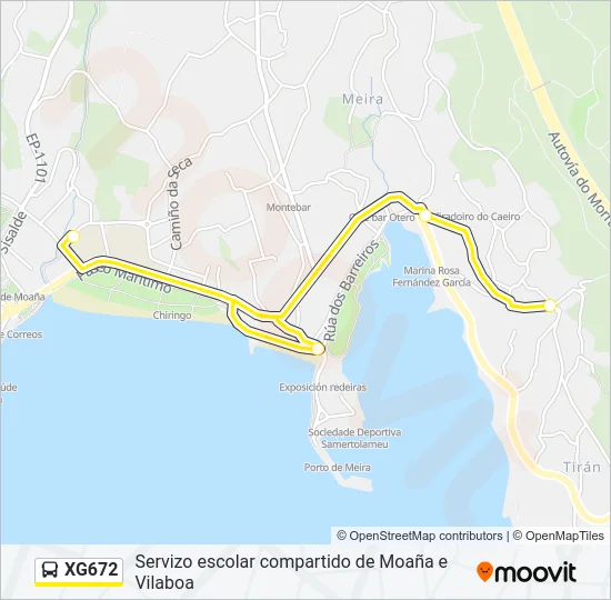 XG672 Bus Line Map