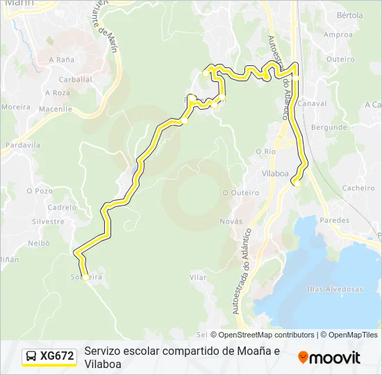 XG672 Bus Line Map