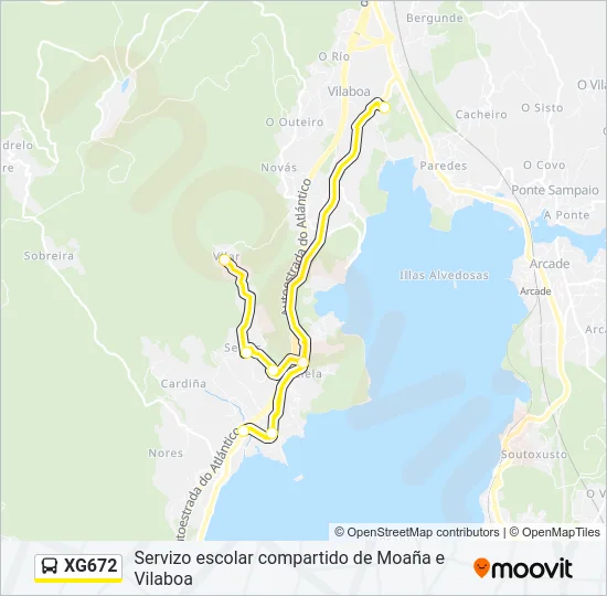 XG672 Bus Line Map
