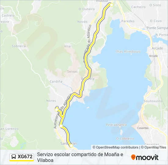 XG672 Bus Line Map
