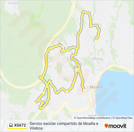XG672 Bus Line Map
