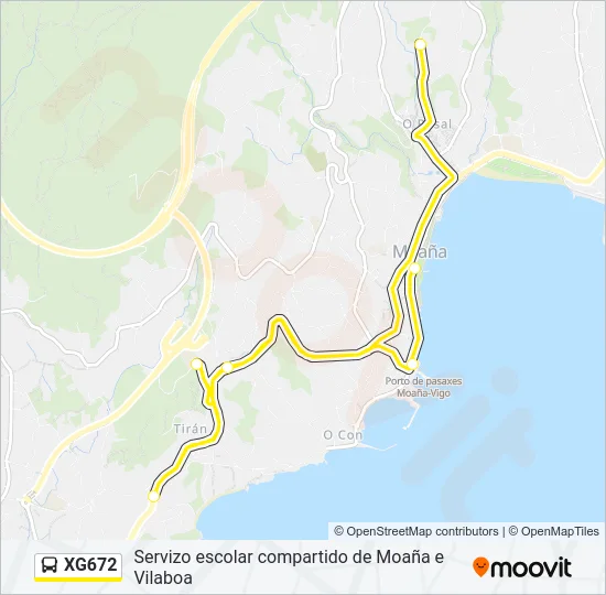 XG672 Bus Line Map