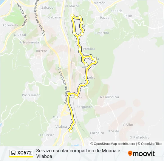 XG672 Bus Line Map