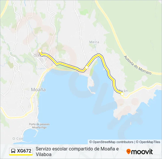 XG672 Bus Line Map