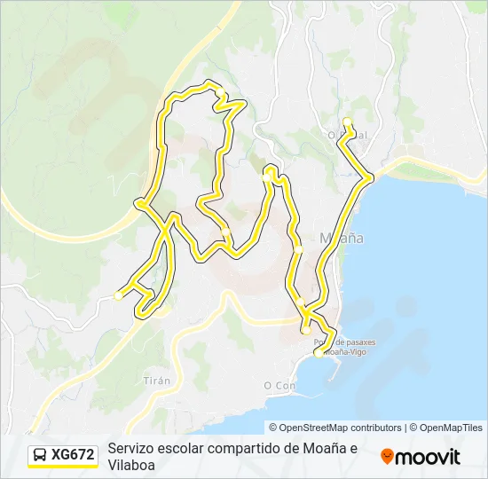 XG672 Bus Line Map