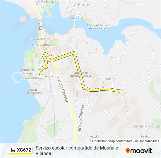 XG672 Bus Line Map