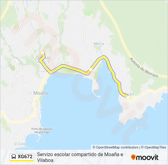 XG672 Bus Line Map