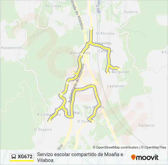 XG672 Bus Line Map