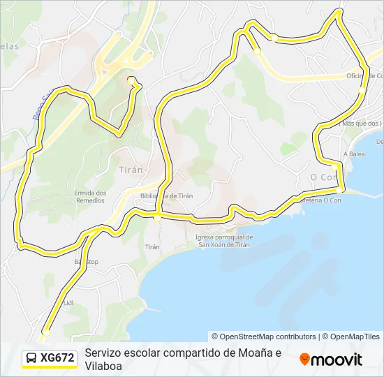 XG672 Bus Line Map