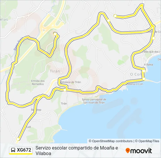 XG672 Bus Line Map
