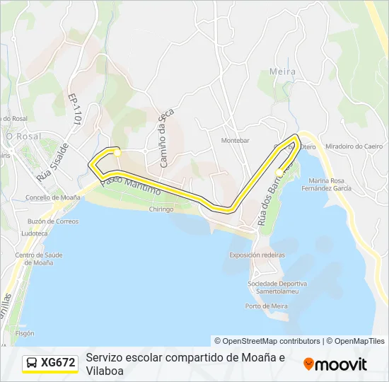 XG672 Bus Line Map