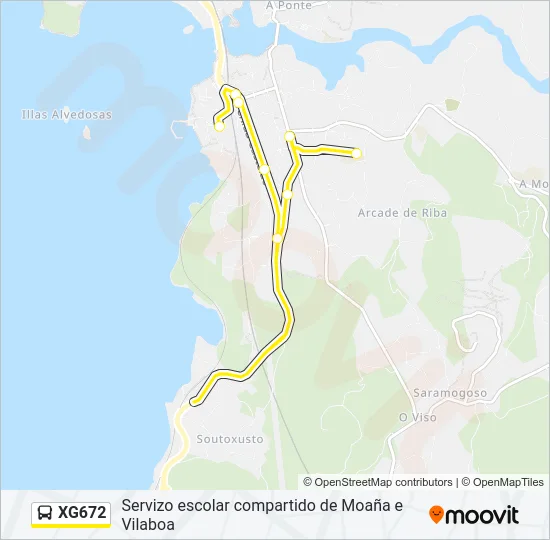 XG672 Bus Line Map
